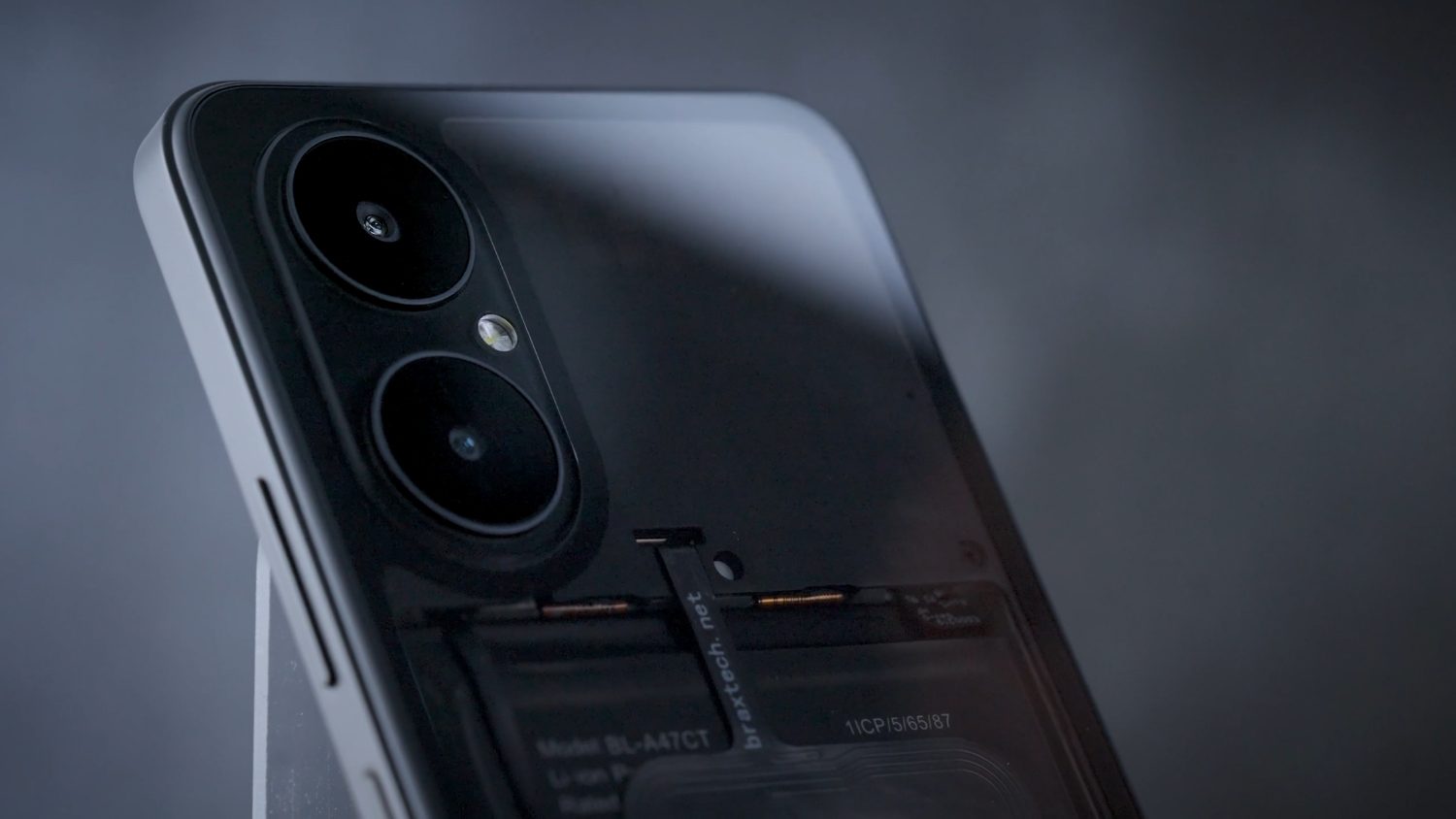 BraX3 transparent-back smartphone